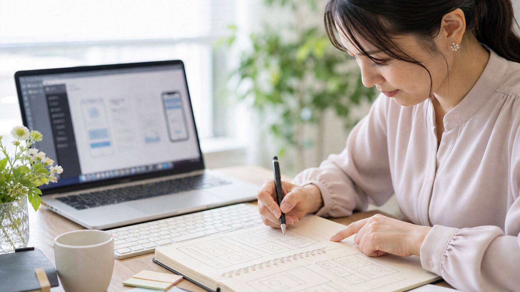 Webシステム開発に取り組むエンジニア